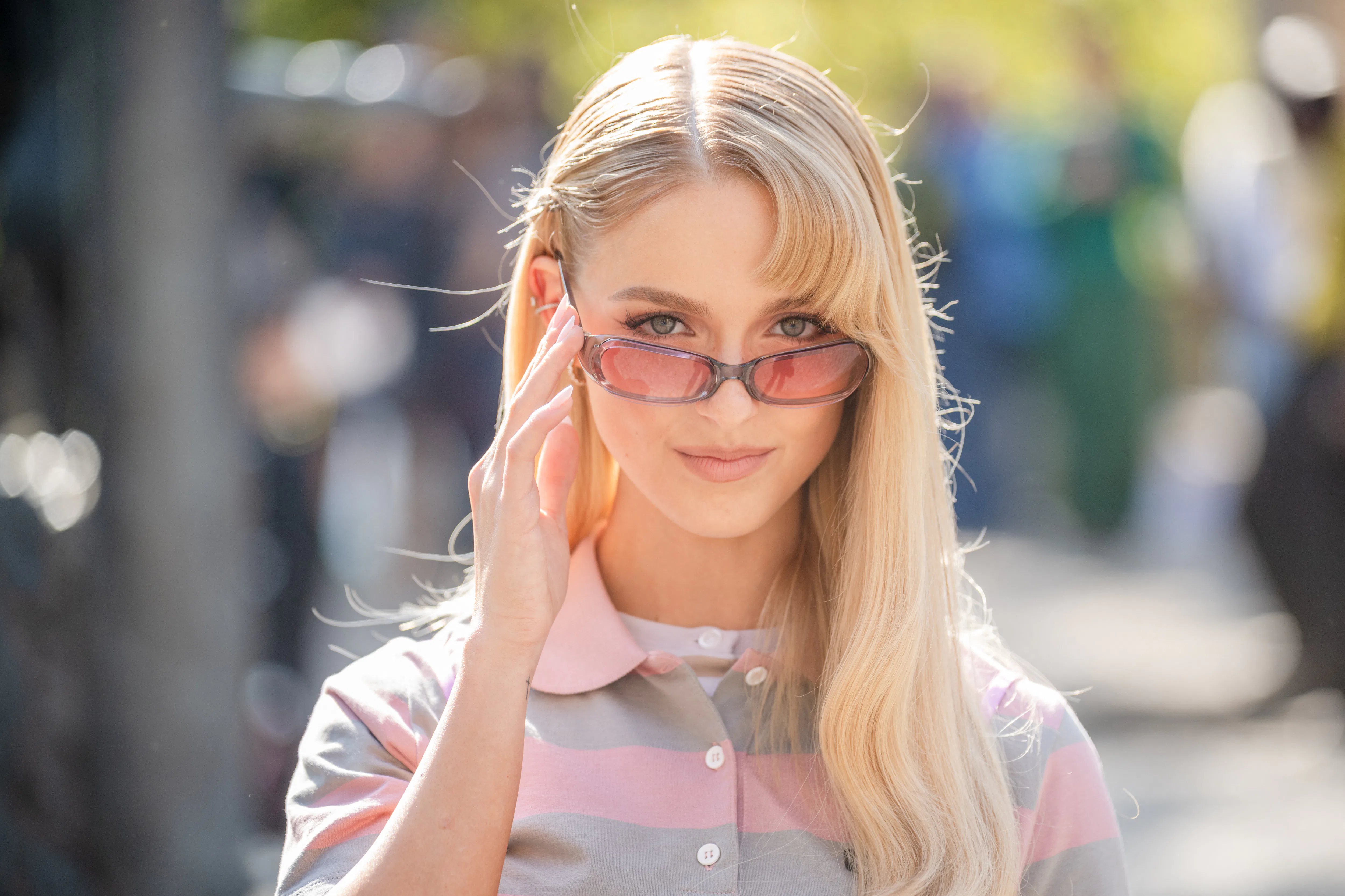 McKenna Grace attends the Miu Miu Womenswear Spring/Summer 2027 show as part of Paris Fashion Week o...