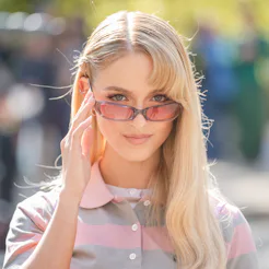 McKenna Grace attends the Miu Miu Womenswear Spring/Summer 2027 show as part of Paris Fashion Week o...