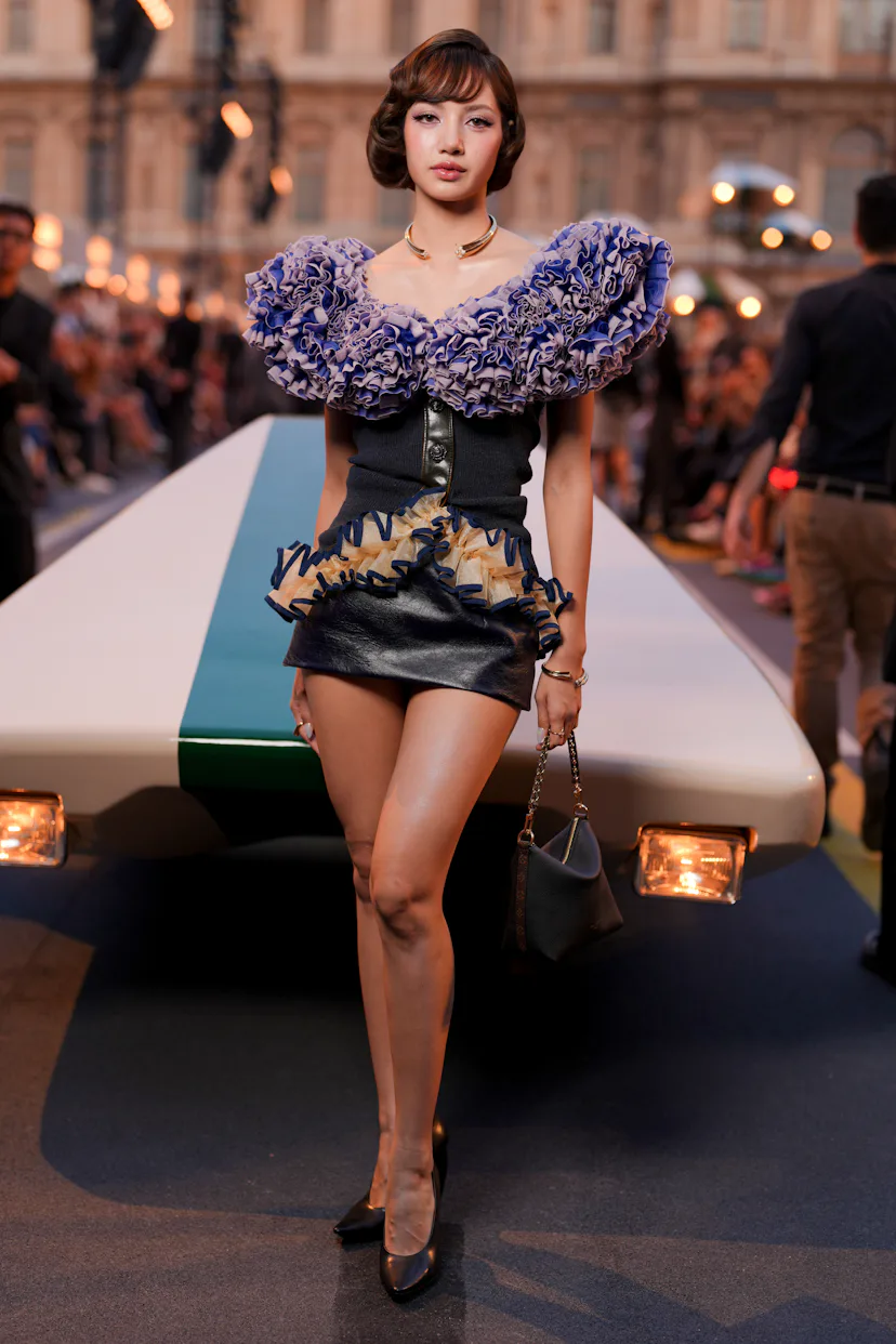 Micro Mini Dress With Ruffle Louis Vuitton's Spring/Summer 2027 Front Row Featured Zendaya & Lisa