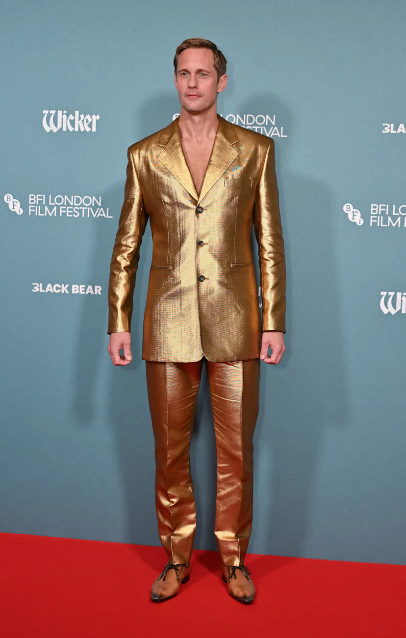 LONDON, ENGLAND - OCTOBER 08: Alexander Skarsgard attends the screening of "Wicker" during The 70th ...