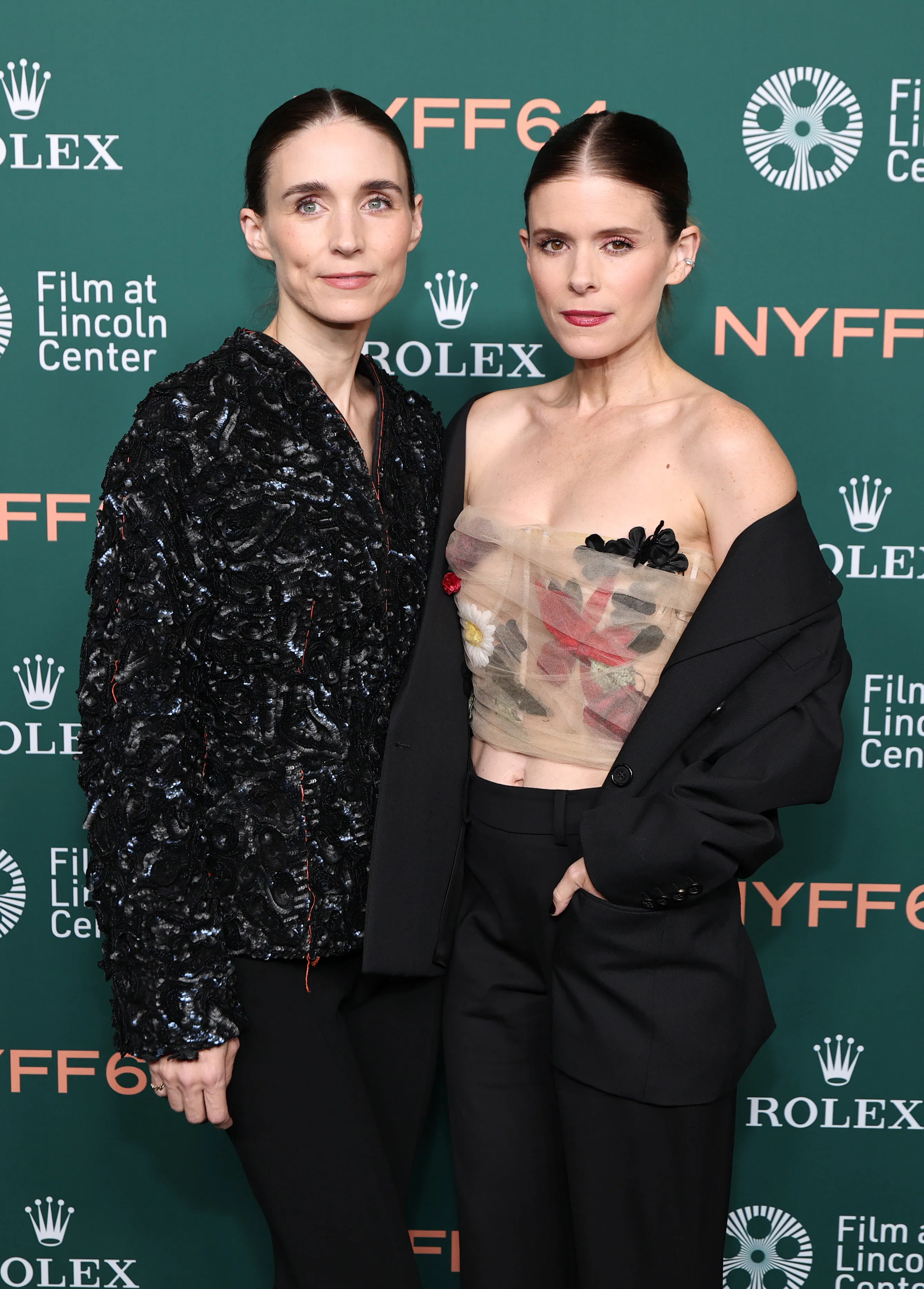 NEW YORK, NEW YORK - OCTOBER 08: (L-R) Rooney Mara and Kate Mara attend the premiere of "Bucking Fas...