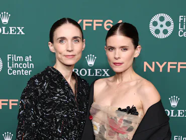 NEW YORK, NEW YORK - OCTOBER 08: (L-R) Rooney Mara and Kate Mara attend the premiere of "Bucking Fas...