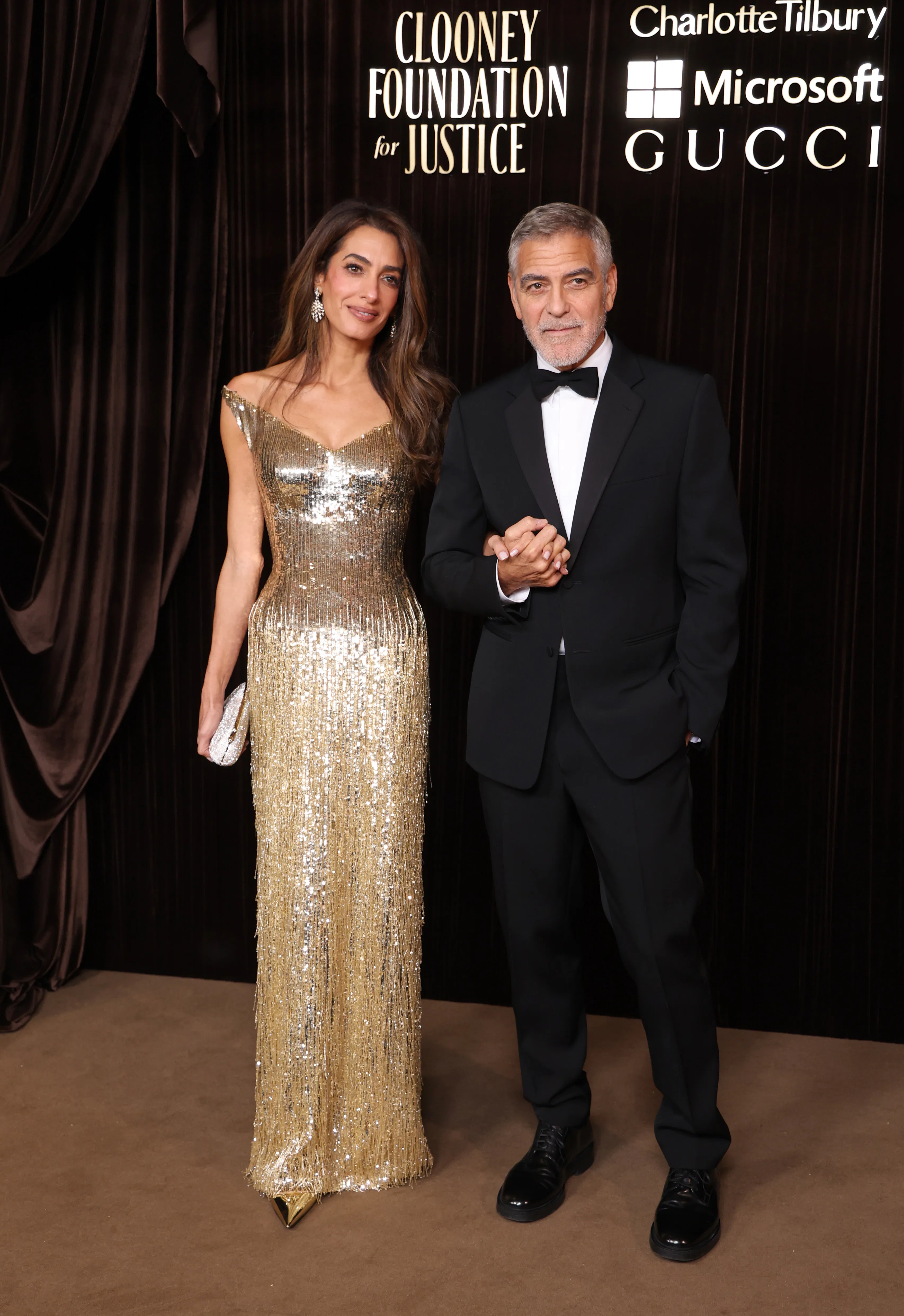Amal Clooney Glimmers in Gilded Fringe at the 2026 Albie Awards