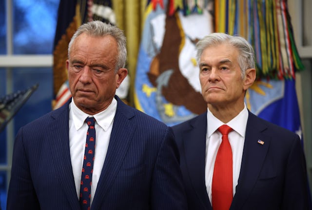 U.S. Secretary of Health and Human Services Robert F. Kennedy Jr. (L) and Administrator for the Cent...