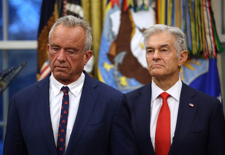 U.S. Secretary of Health and Human Services Robert F. Kennedy Jr. (L) and Administrator for the Cent...