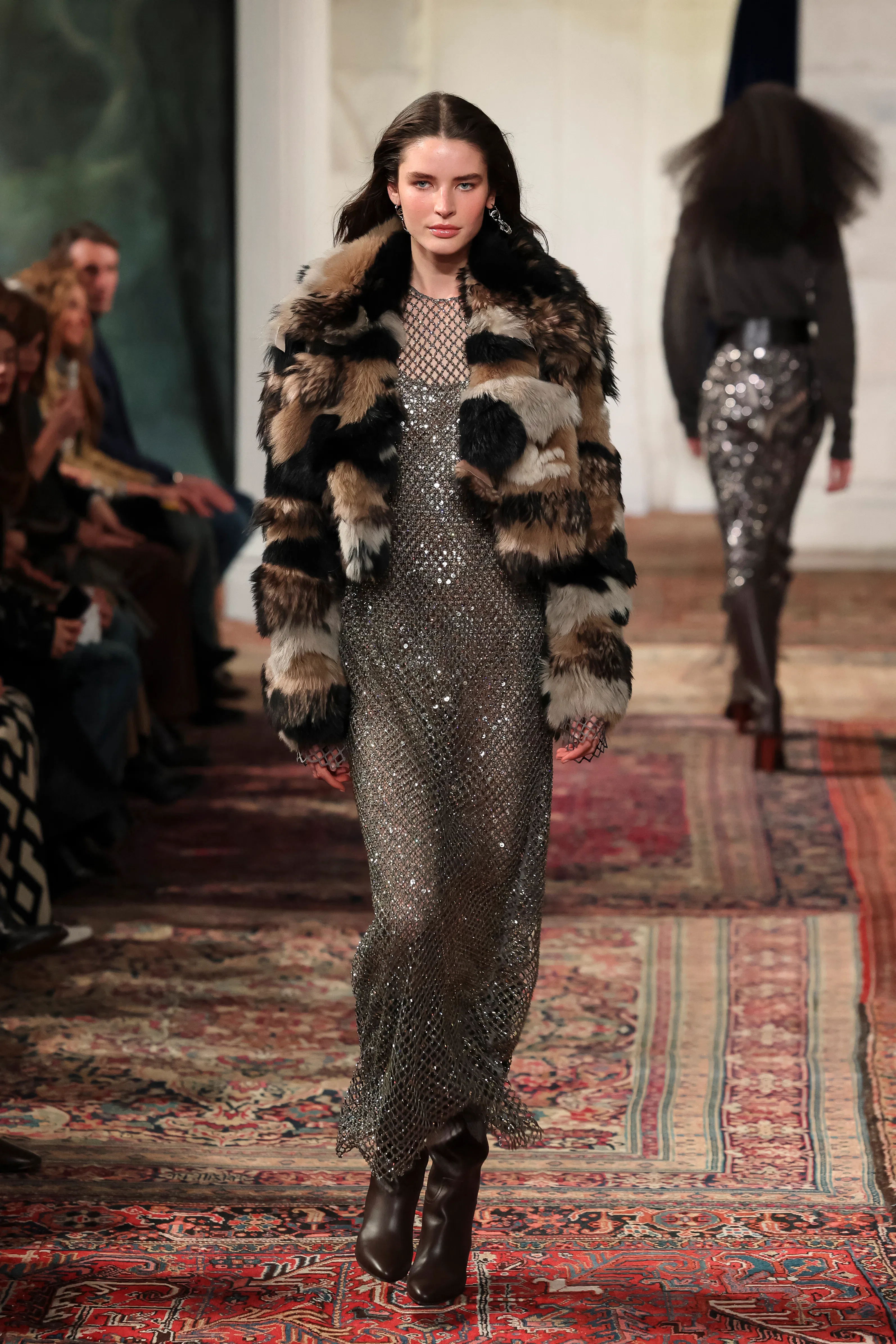 A model walks the runway during the Ralph Lauren Fall 2026 Collection fashion show 