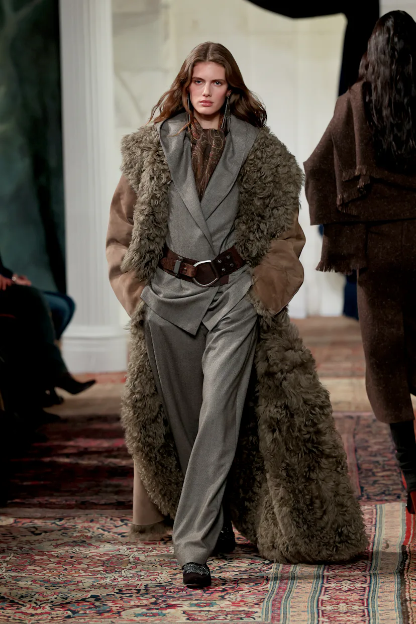 Rosalieke Fuchs walks the runway for the Ralph Lauren fashion show
