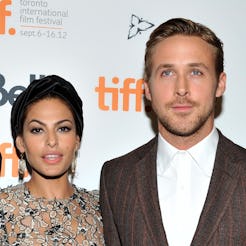 TORONTO, ON - SEPTEMBER 07: Actors Eva Mendes and Ryan Gosling attend "The Place Beyond The Pines" ...