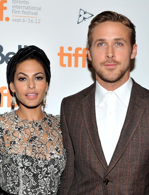 TORONTO, ON - SEPTEMBER 07: Actors Eva Mendes and Ryan Gosling attend "The Place Beyond The Pines" ...