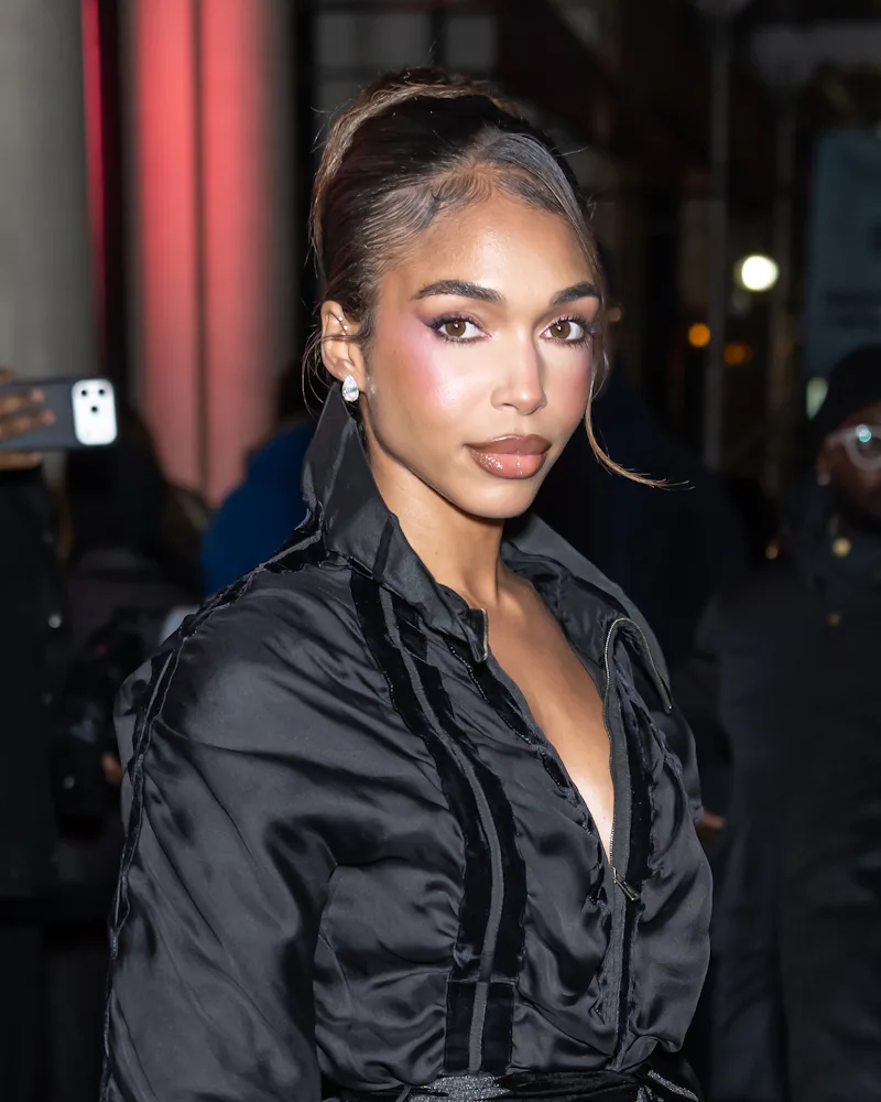Lori Harvey in a romantic updo at the YSL Beauty party