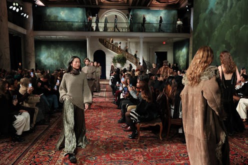 NEW YORK, NEW YORK - FEBRUARY 10: Models walk the runway for the Ralph Lauren fashion show during Ne...