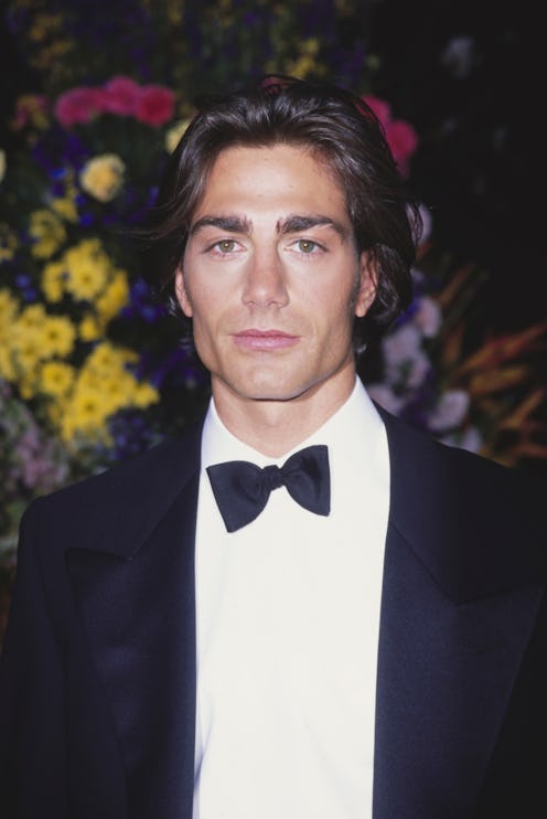 American actor and model Michael Bergin, wearing a tuxedo and bow tie, attends the 68th Annual Acade...