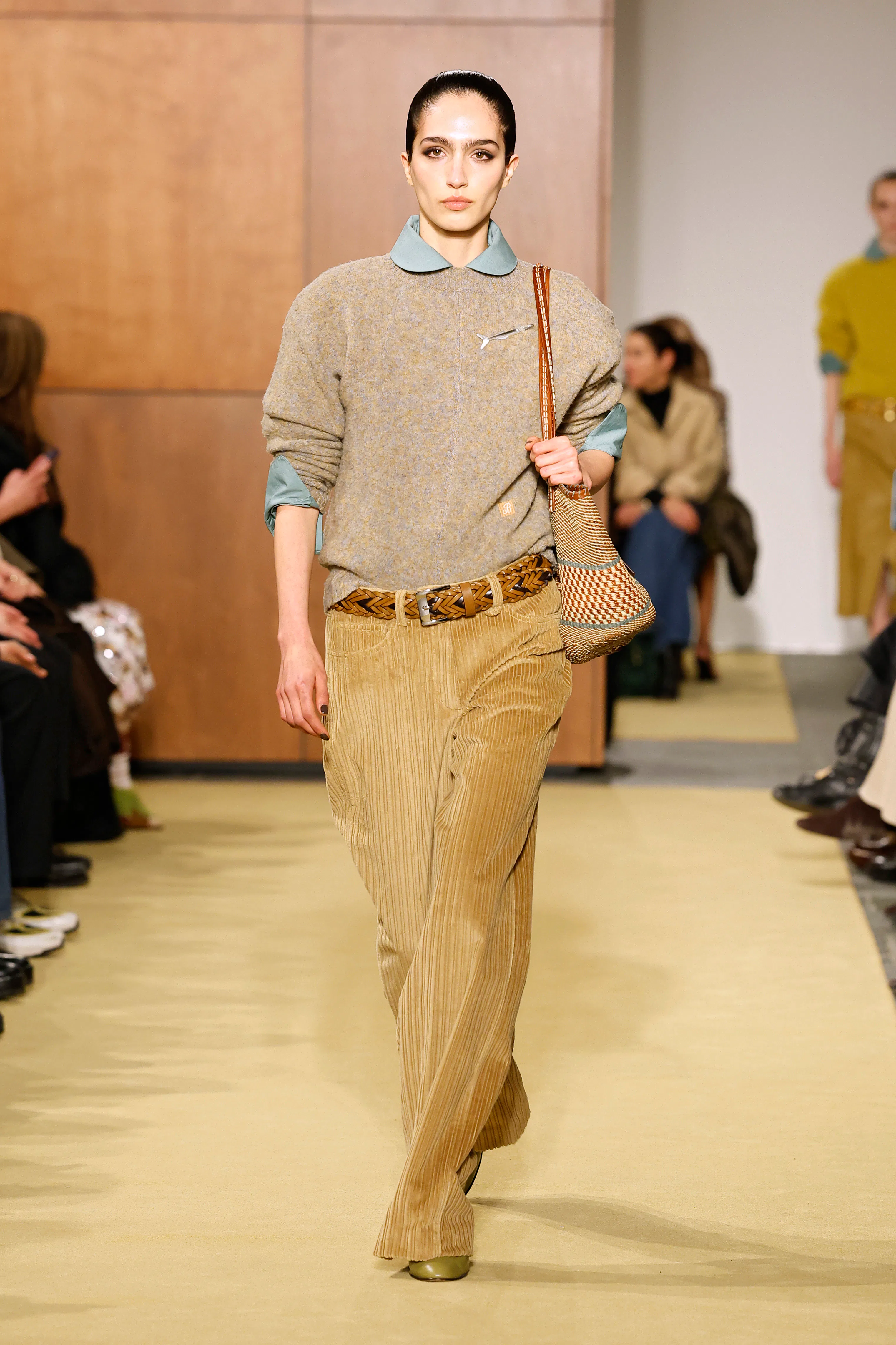 A model walks the runway at the Tory Burch show during the New York Fashion Week February 2026 