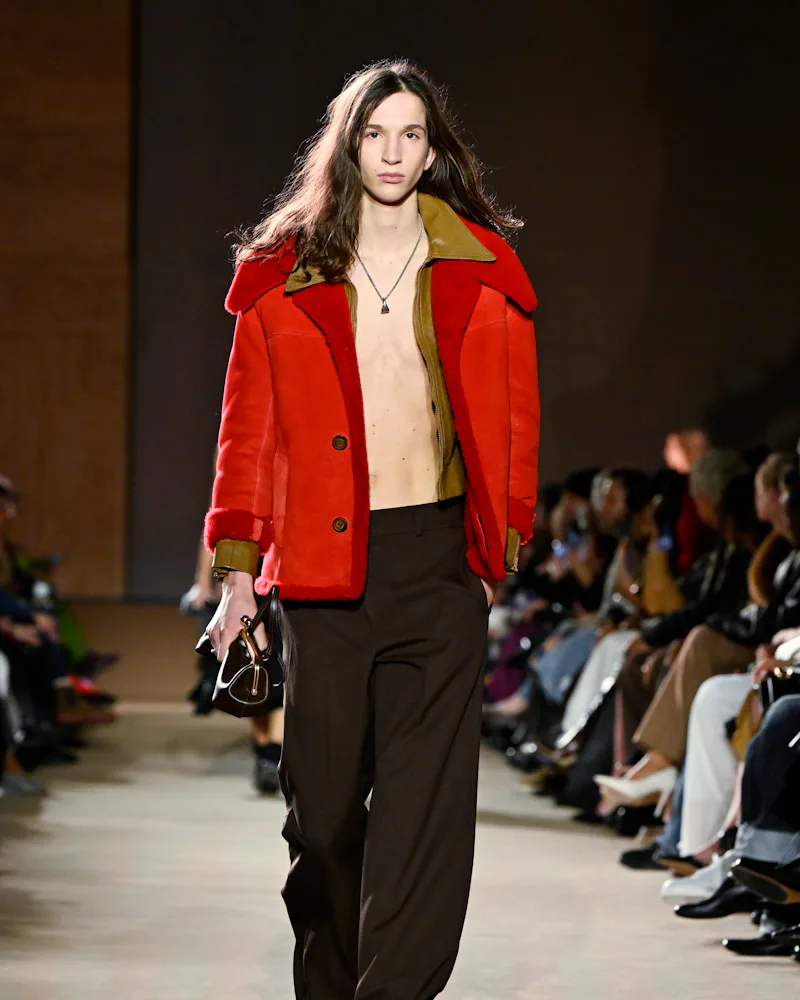 Model on the runway at the Coach fashion show as part of RTW Fall 2026