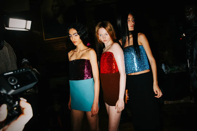 Backstage at the Marc Jacobs fashion show as part of RTW Fall 2026