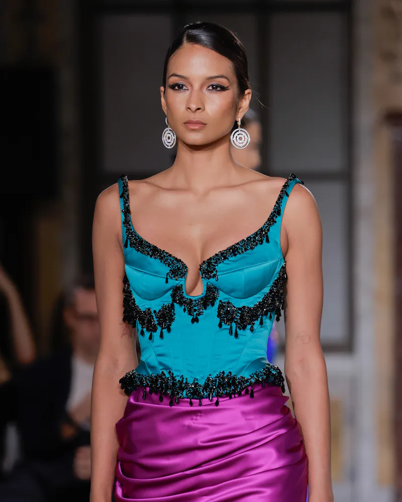 A model walks the runway during the Sergio Hudson Ready to Wear Fall/Winter 2026