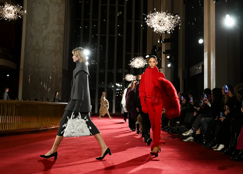 Models on the runway at the Michael Kors fashion show as part of RTW Fall 2026