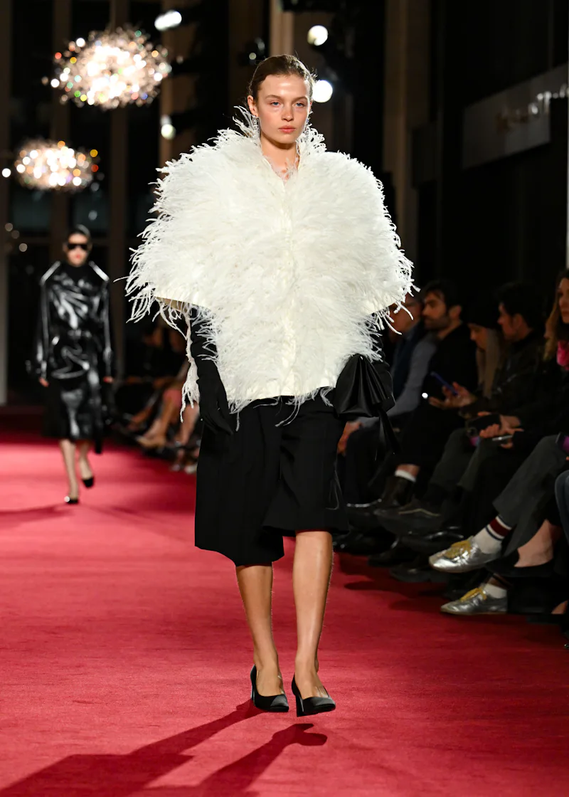 Model on the runway at the Michael Kors fashion show as part of RTW Fall 2026 held at the Metropolit...