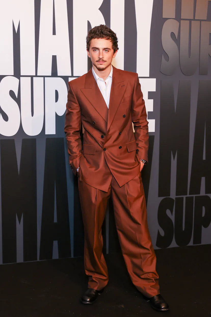 PARIS, FRANCE - FEBRUARY 03: Timothée Chalamet attends the "Marty Supreme" Premiere at Le Grand Rex ...