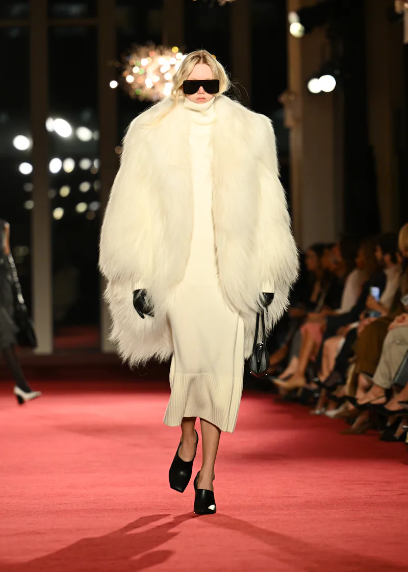 Model on the runway at the Michael Kors fashion show as part of RTW Fall 2026 held at the Metropolit...