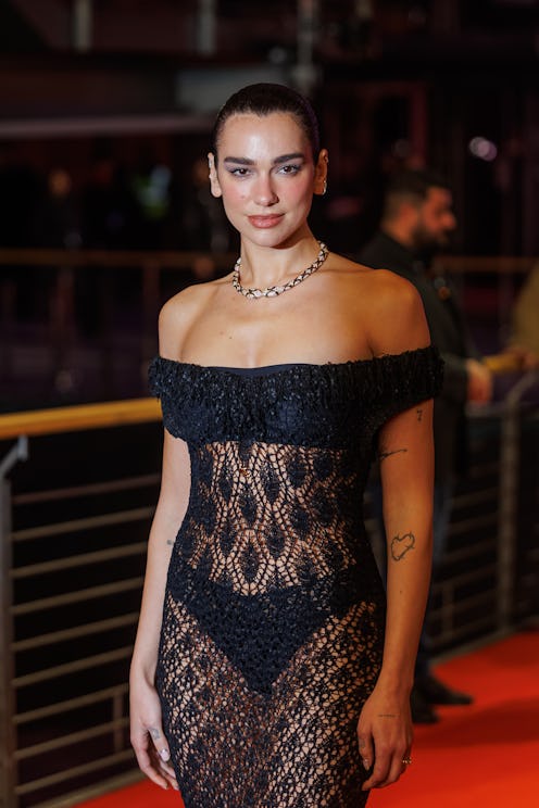Dua Lipa exposed her undies in a sheer dress at Berlin's film festival.