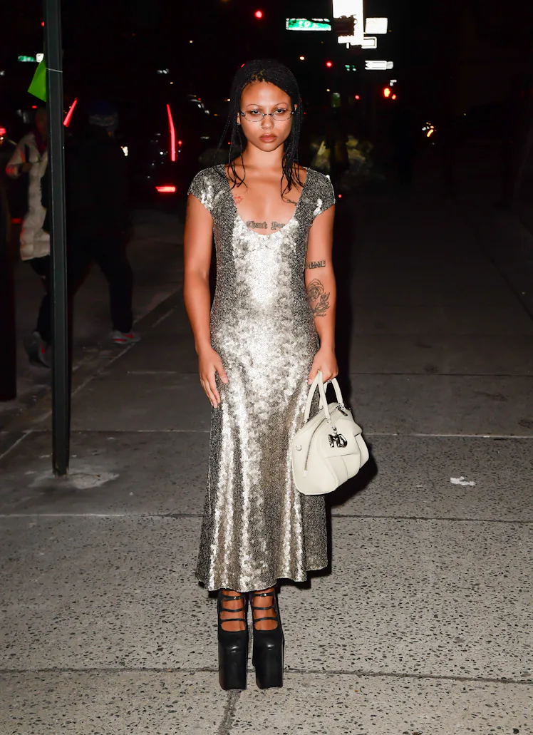 NEW YORK, NEW YORK - FEBRUARY 09: : Myha'la Herrold attends the Marc Jacobs 2026 Runway Show at Park...