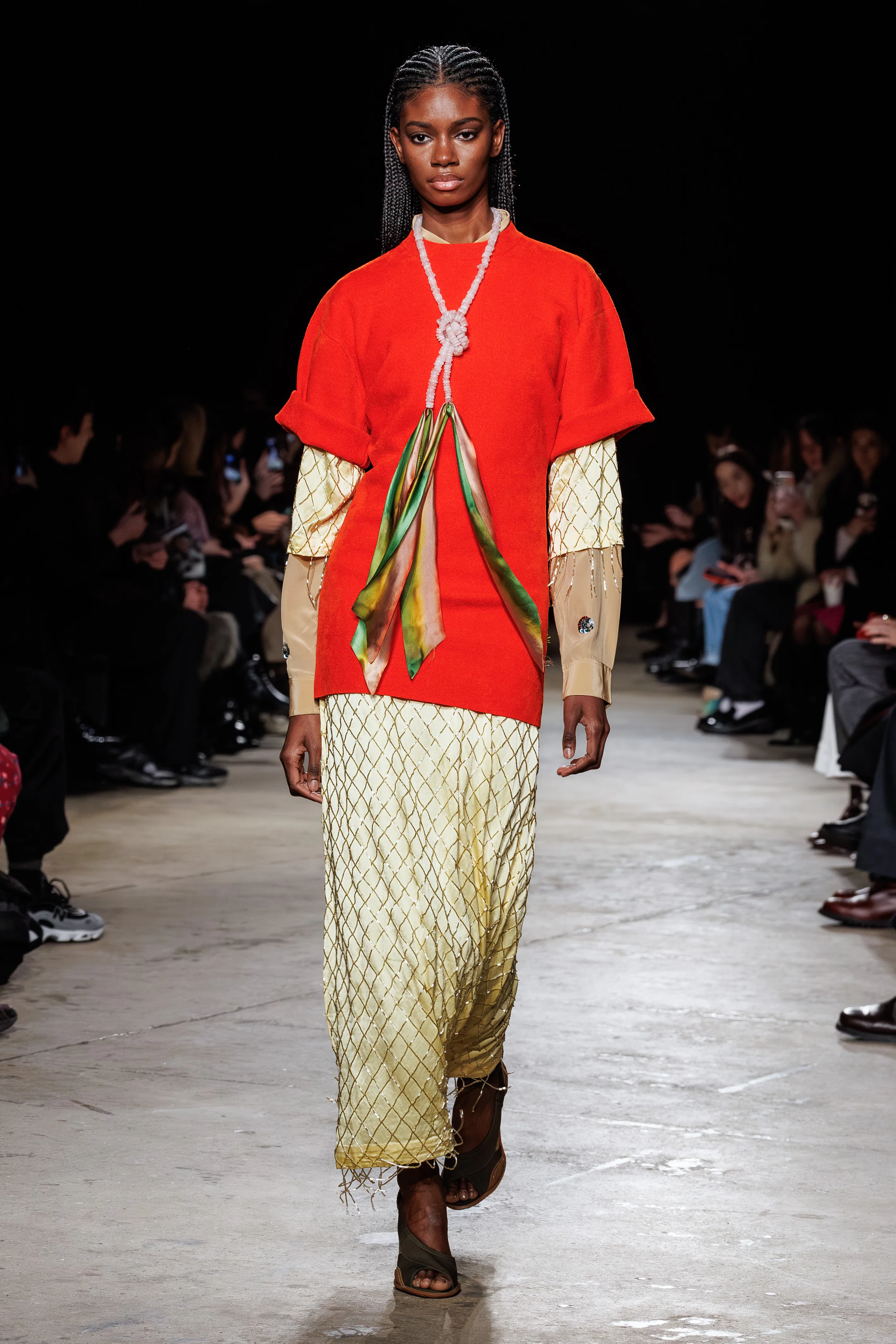 A model walks the runway during the Zankov Ready to Wear Fall/Winter 2026-2027 fashion show