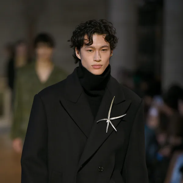 A model walks the runway at Cult Gaia show during New York Fashion Week