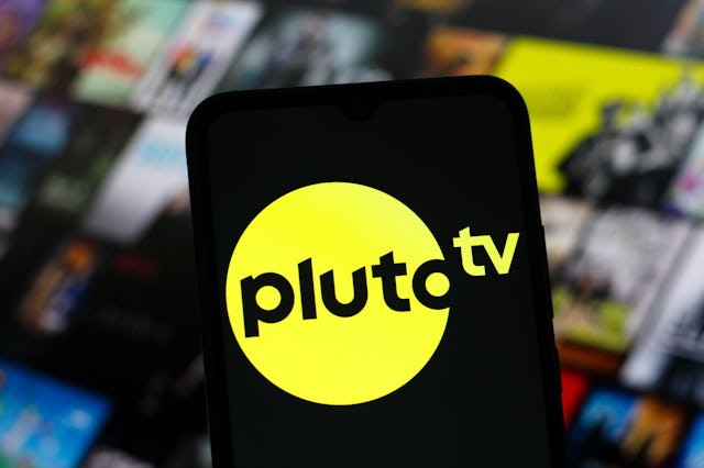 CANADA - 2025/07/05: In this photo illustration, the Pluto TV logo is seen displayed on a smartphone...