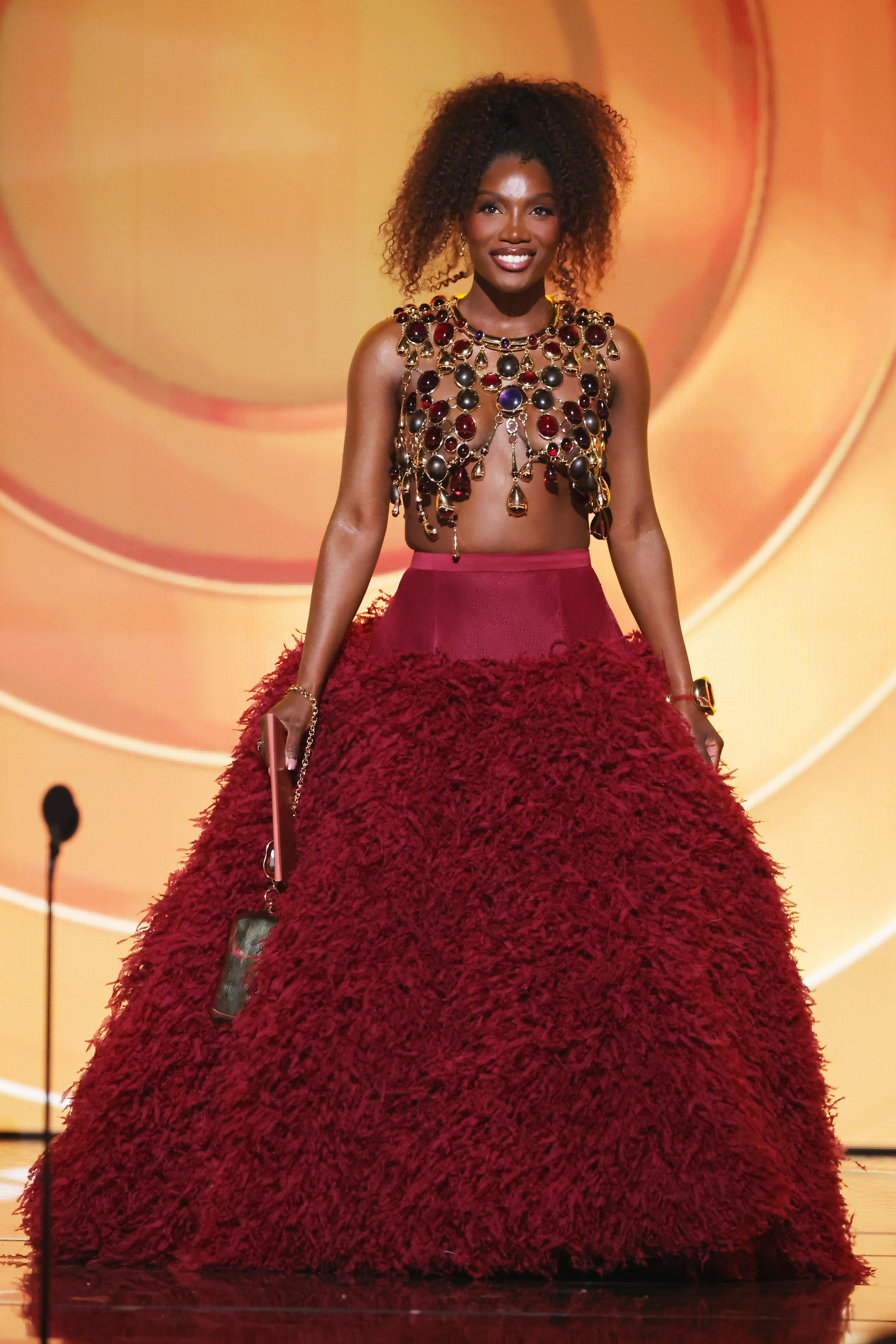 LOS ANGELES, CALIFORNIA - FEBRUARY 01: Doechii speaks onstage during the 68th GRAMMY Awards at Crypt...