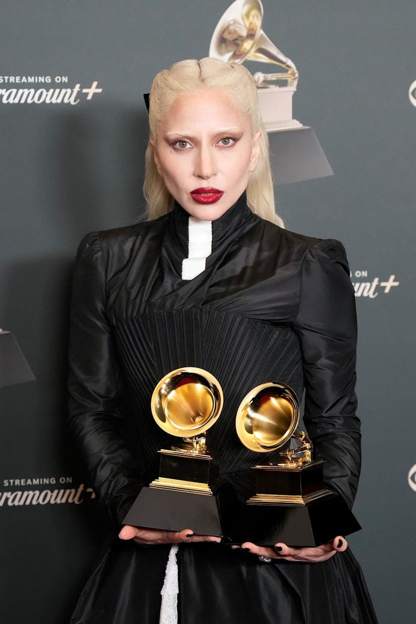 Lady Gaga, winner of the Best Pop Vocal Album for “MAYHEM” and Best Dance Pop Recording for "Abracad...