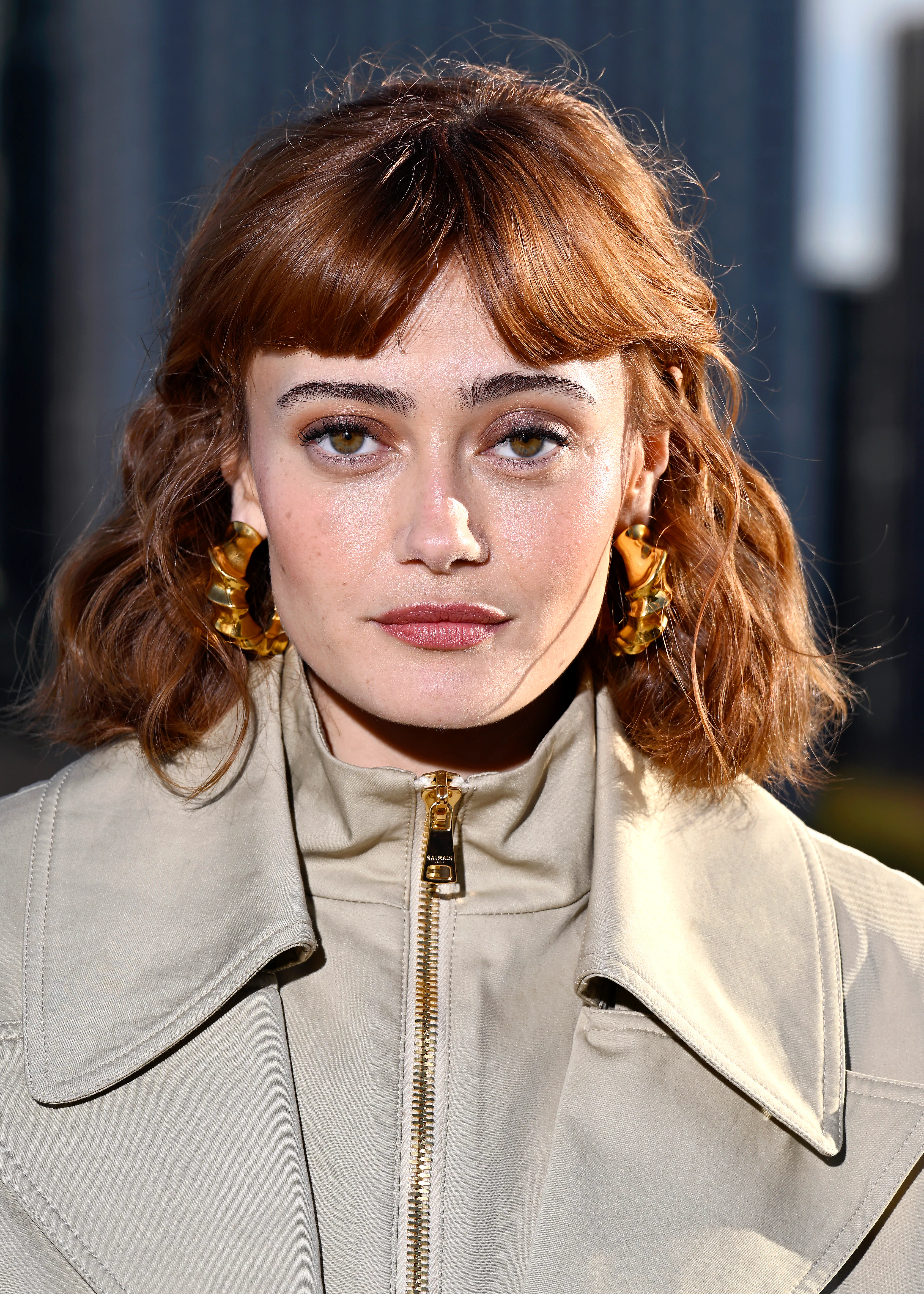 Ella Purnell with a blunt bob with micro bangs