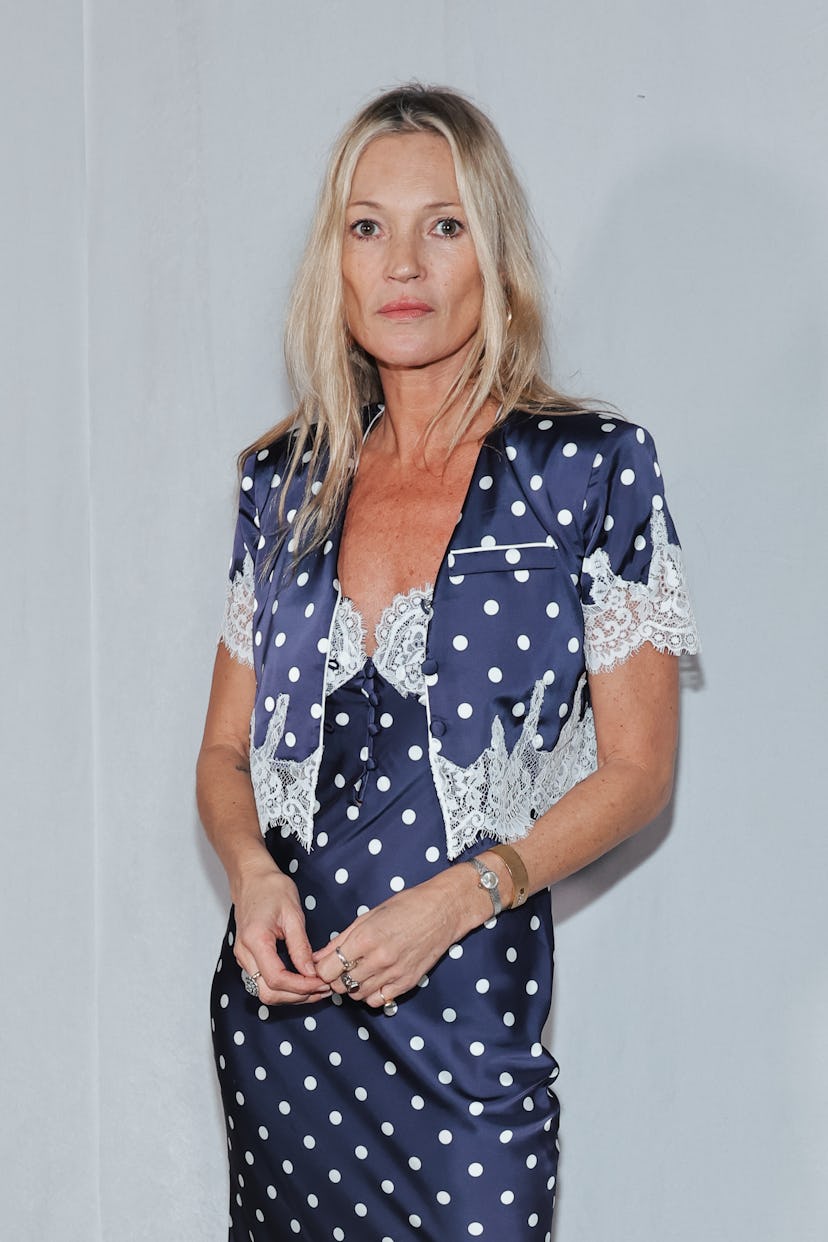 Kate Moss attends the Los Angeles premiere of "Sandiwara" on February 19, 2026 in Los Angeles, Calif...