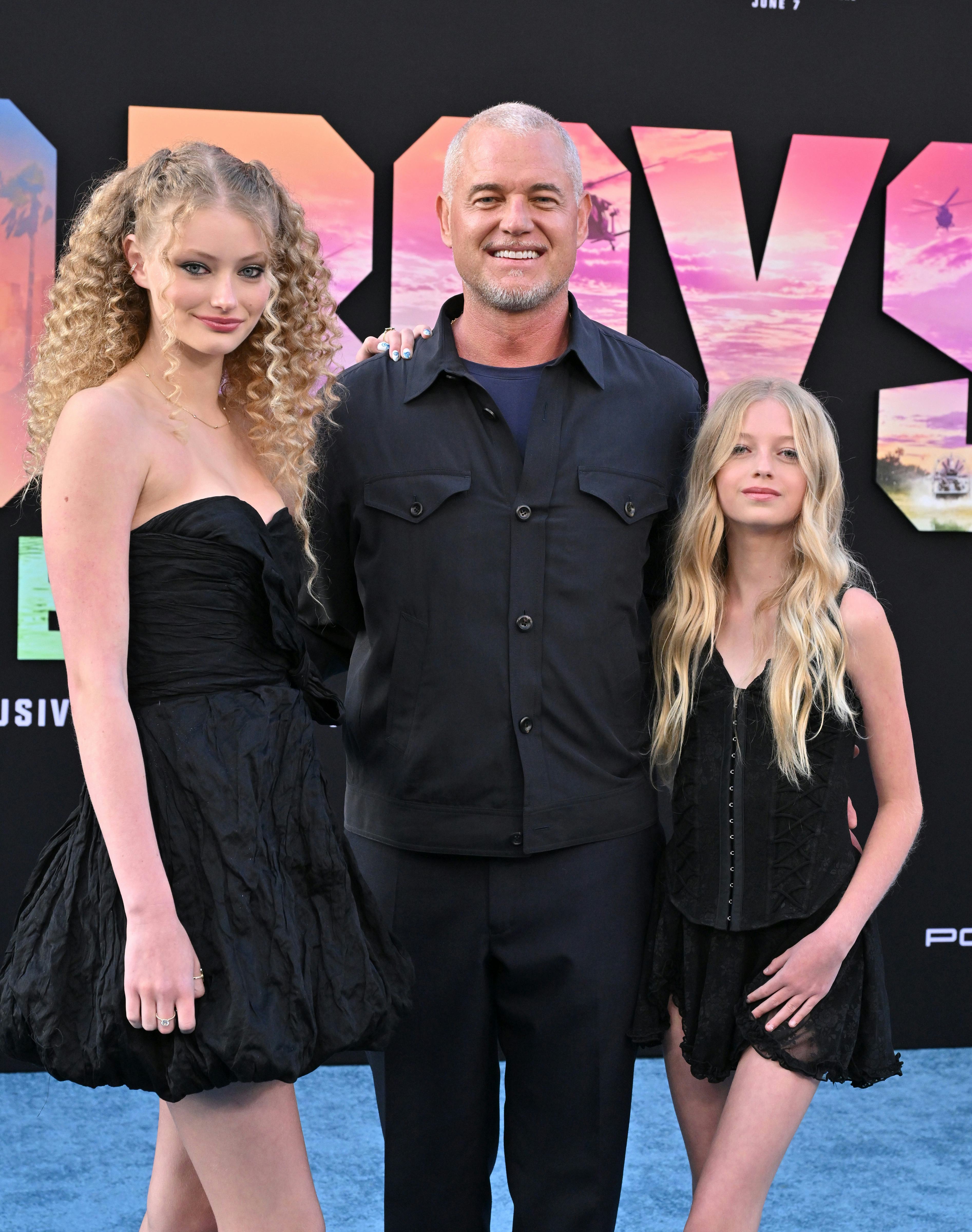 HOLLYWOOD, CALIFORNIA - MAY 30: (L-R) Billie Beatrice Dane, Eric Dane and Georgia Geraldine Dane att...