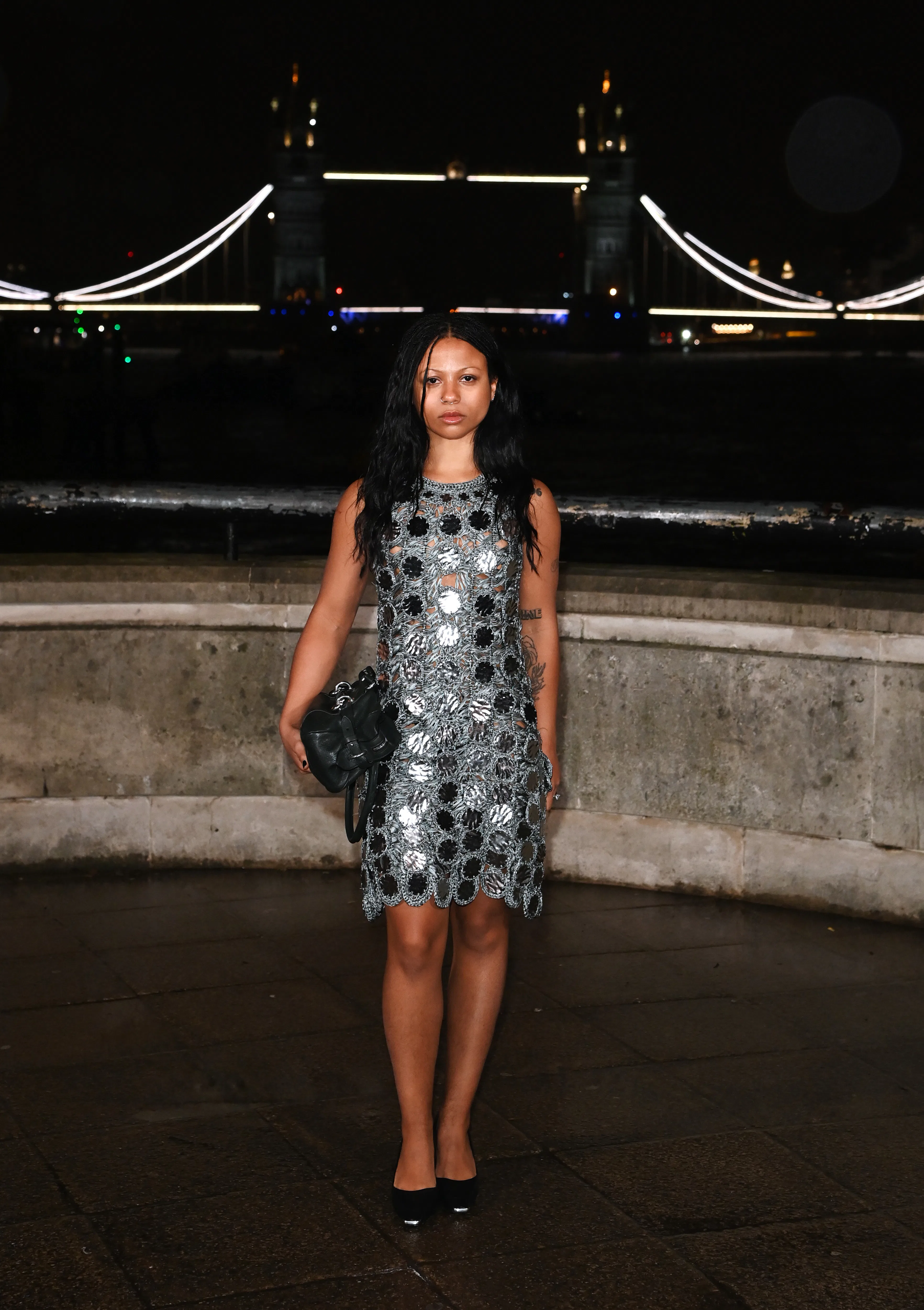 LONDON, ENGLAND - FEBRUARY 23: Myha'la Herrold attends the Burberry Winter 2026 Show during London F...