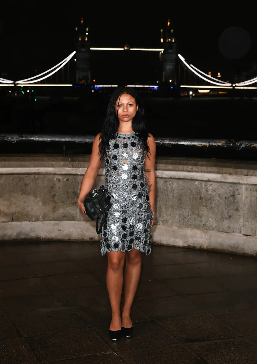 LONDON, ENGLAND - FEBRUARY 23: Myha'la Herrold attends the Burberry Winter 2026 Show during London F...