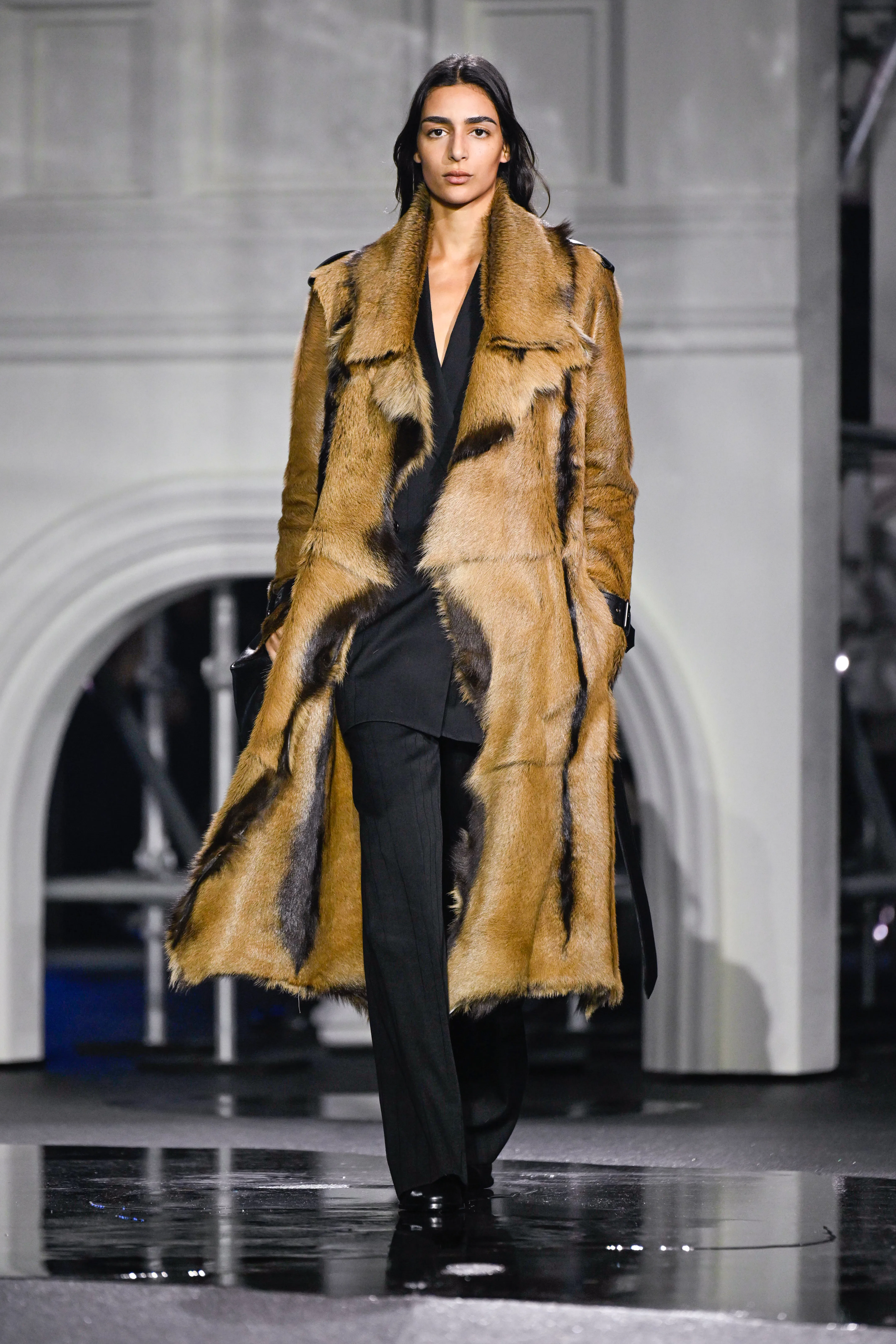 Nora Attal on the runway at the Burberry fashion show 