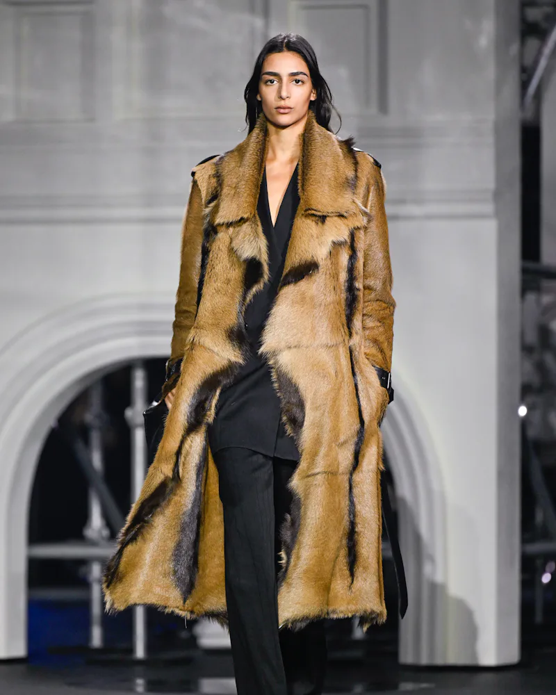 Nora Attal on the runway at the Burberry fashion show