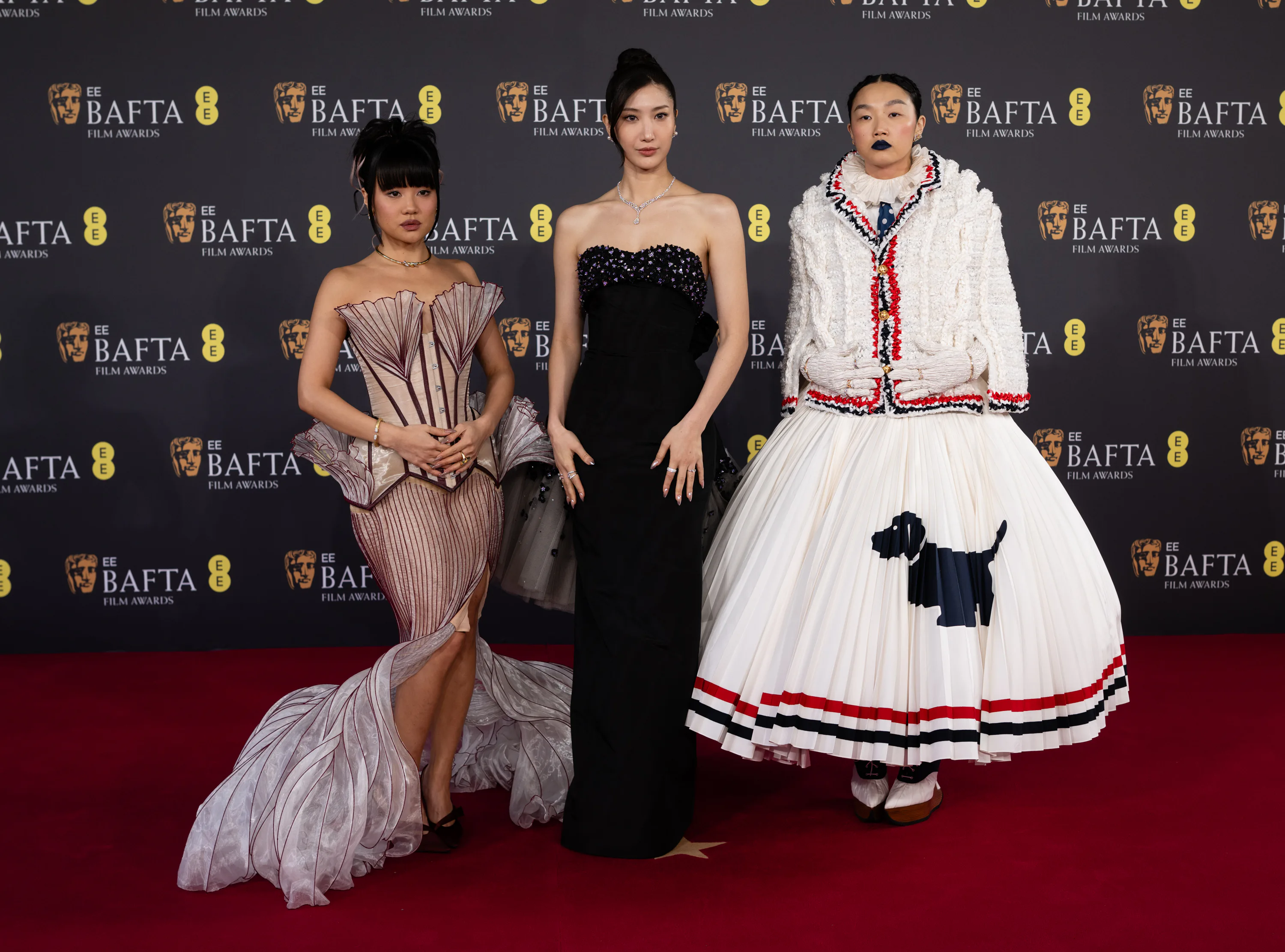 The Best Dressed Celebrities On The 2026 BAFTA Awards Red Carpet Rei Ami, EJAE, Audrey Nuna 