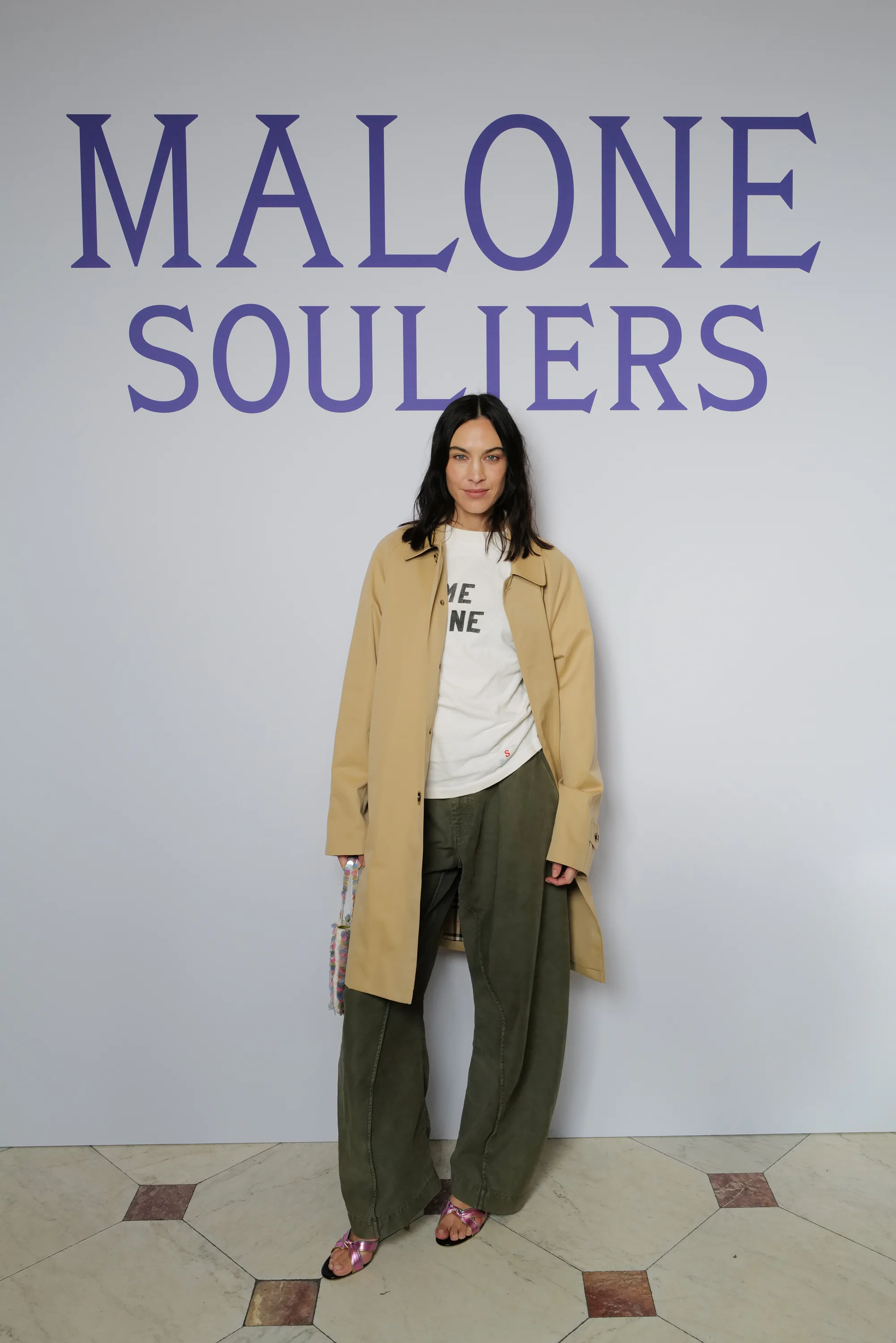 LONDON, ENGLAND - FEBRUARY 23: Alexa Chung attends the Malone Souliers Presentation during London Fa...