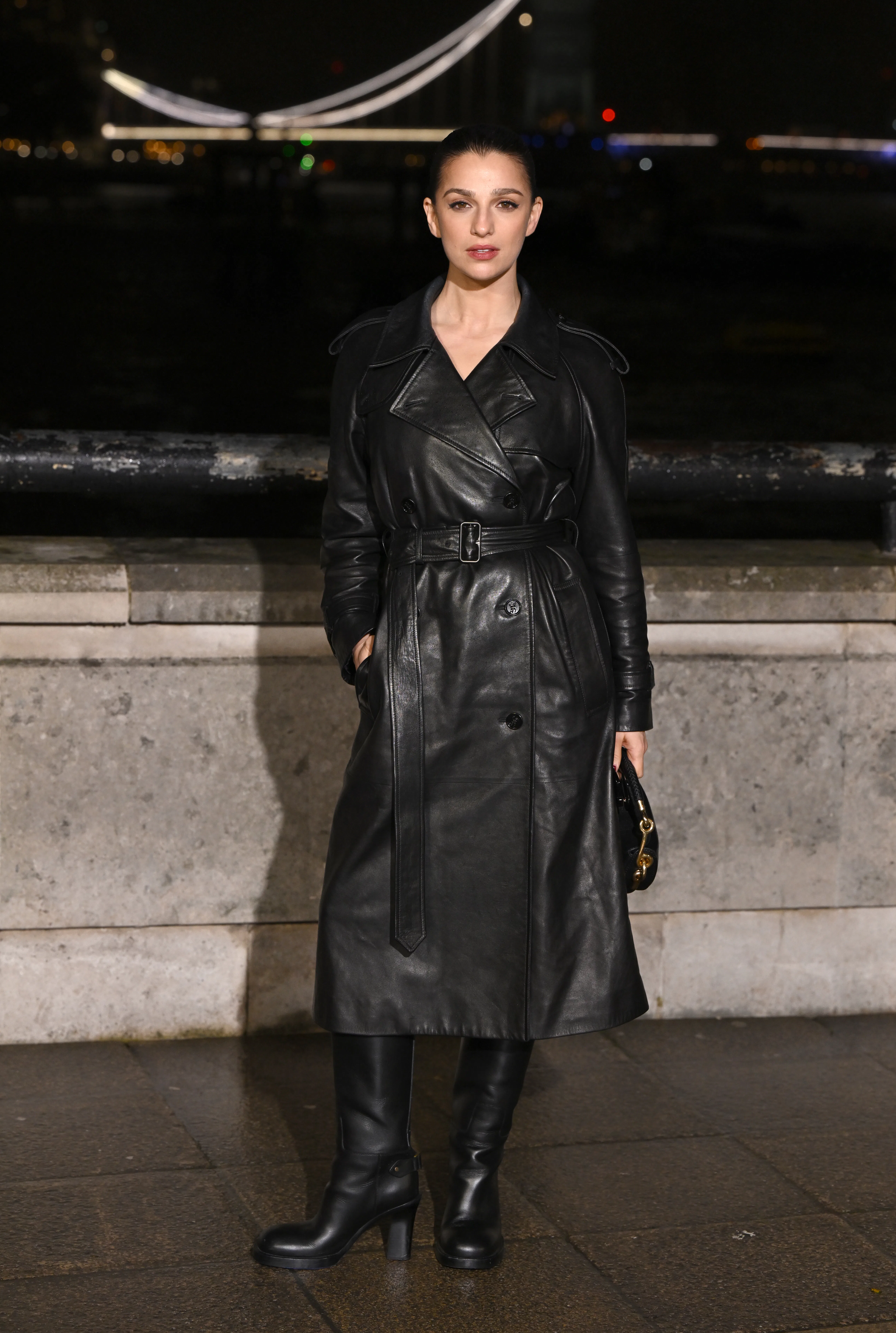 LONDON, ENGLAND - FEBRUARY 23: Marisa Abela attends the Burberry show during London Fashion Week Feb...