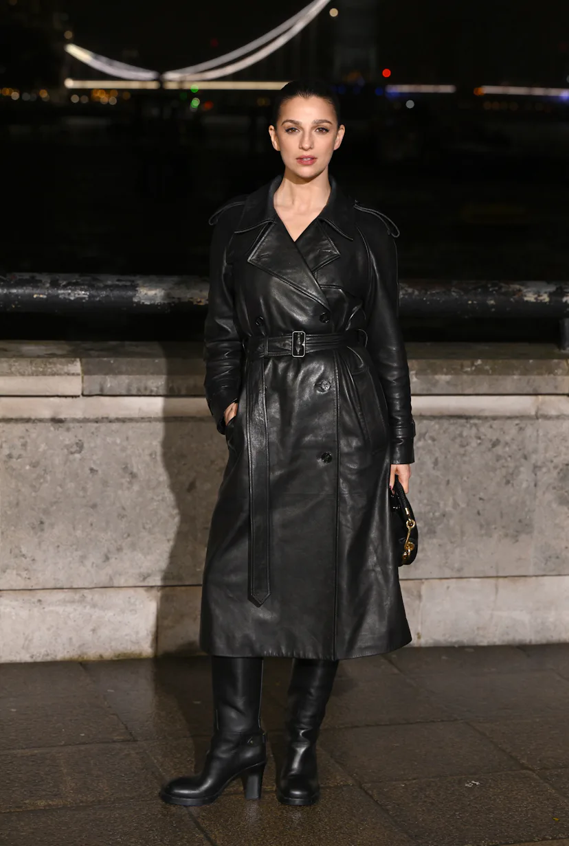 LONDON, ENGLAND - FEBRUARY 23: Marisa Abela attends the Burberry show during London Fashion Week Feb...