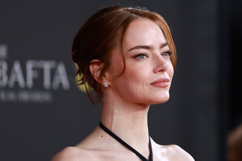 LONDON, ENGLAND - FEBRUARY 22: Emma Stone attends the 2026 EE BAFTA Film Awards at The Royal Festiva...