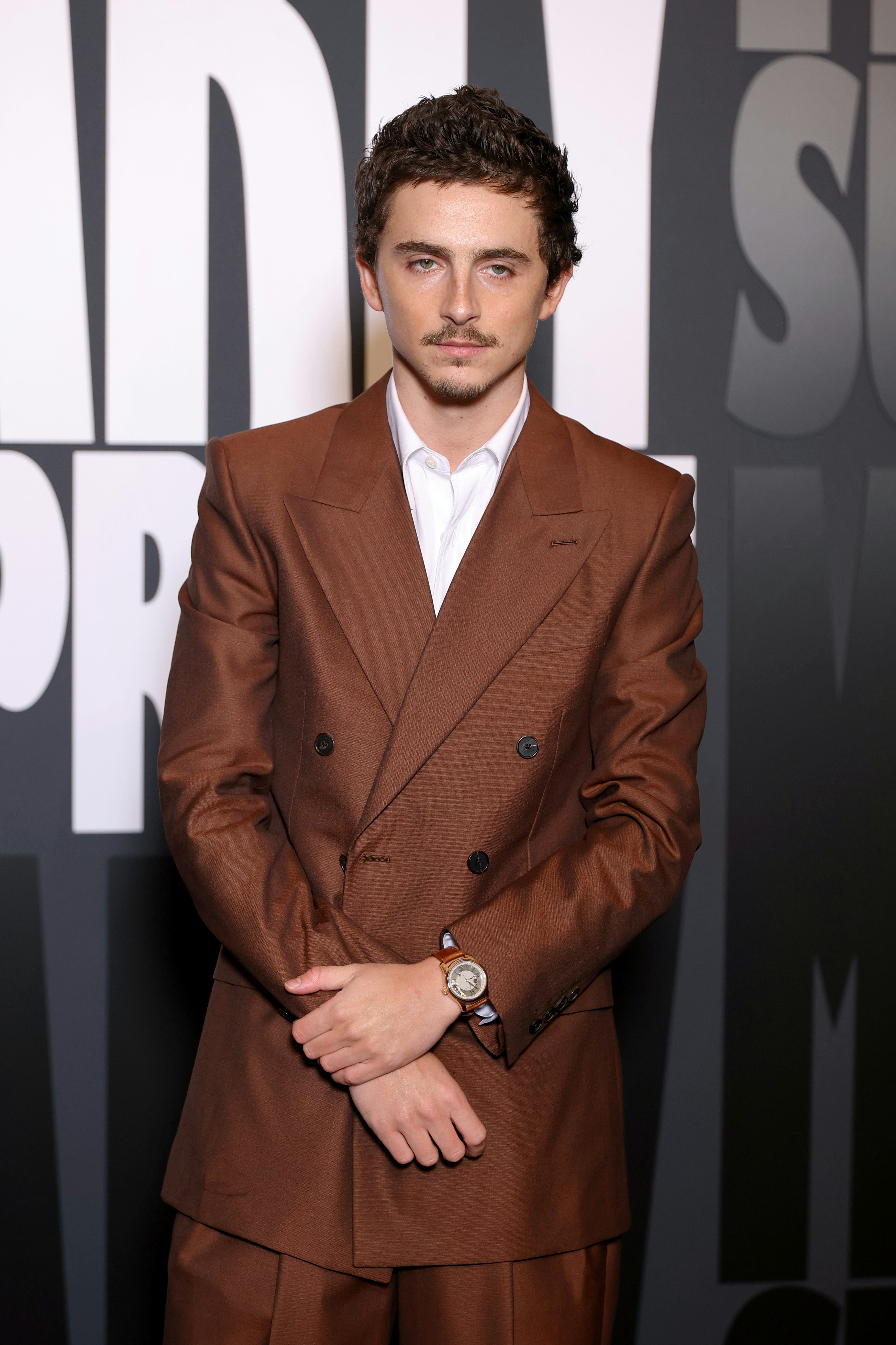 PARIS, FRANCE - FEBRUARY 03: Timothée Chalamet attends the "Marty Supreme" Premiere at Le Grand Rex ...