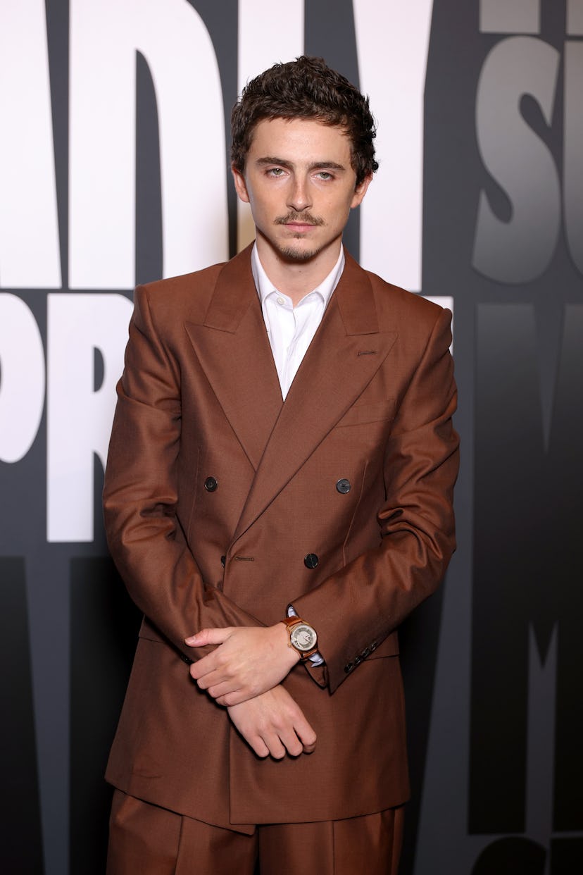 PARIS, FRANCE - FEBRUARY 03: Timothée Chalamet attends the "Marty Supreme" Premiere at Le Grand Rex ...