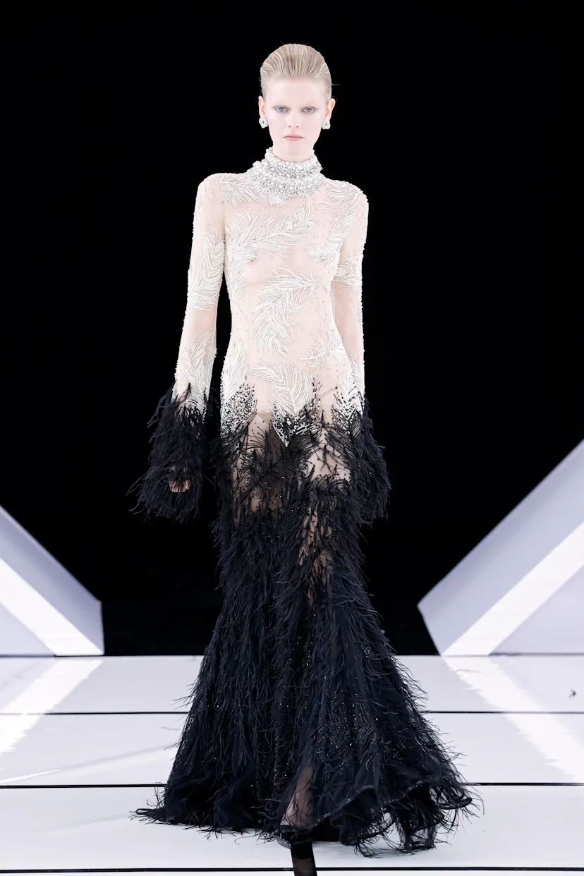 nipple dress london fashion week Model appears to suffer unfortunate nip slip on catwalk during bizarre A.W.A.K.E. MODE show at London Fashion Week