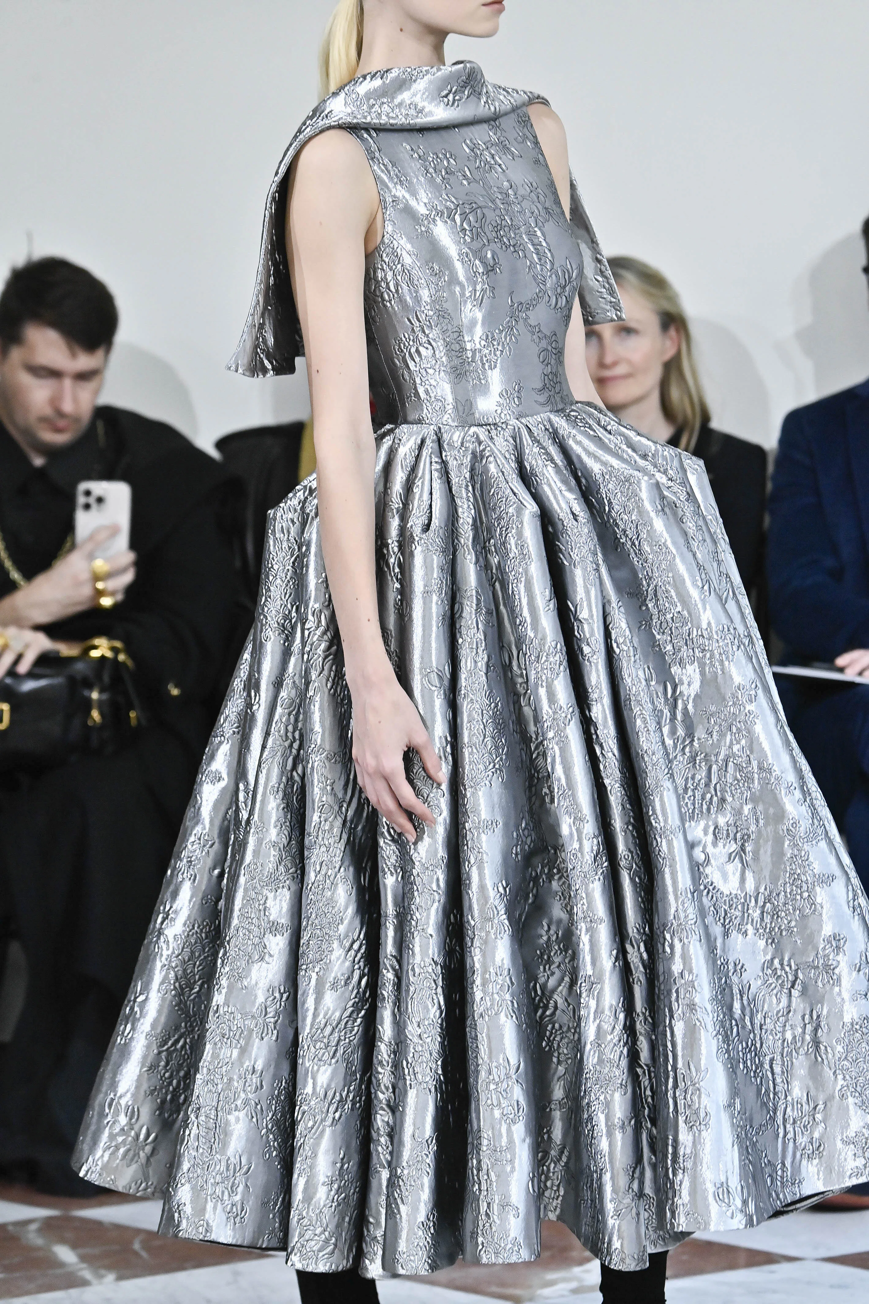 A model walks the runway at the Emilia Wickstead Ready to Wear Fall/Winter 2026