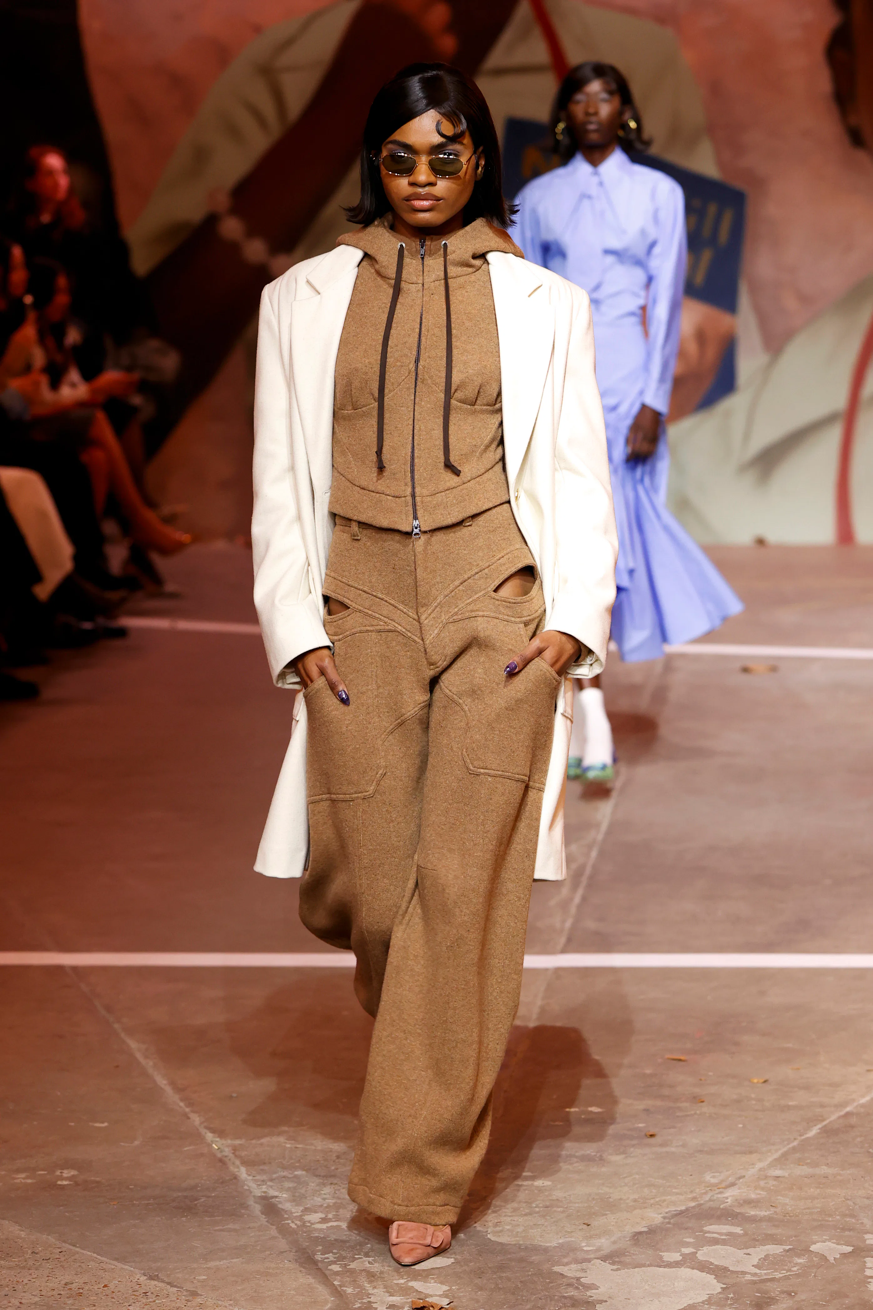 A model walks the runway at the NEWGEN Tolu Coker show during London Fashion Week February 2026 