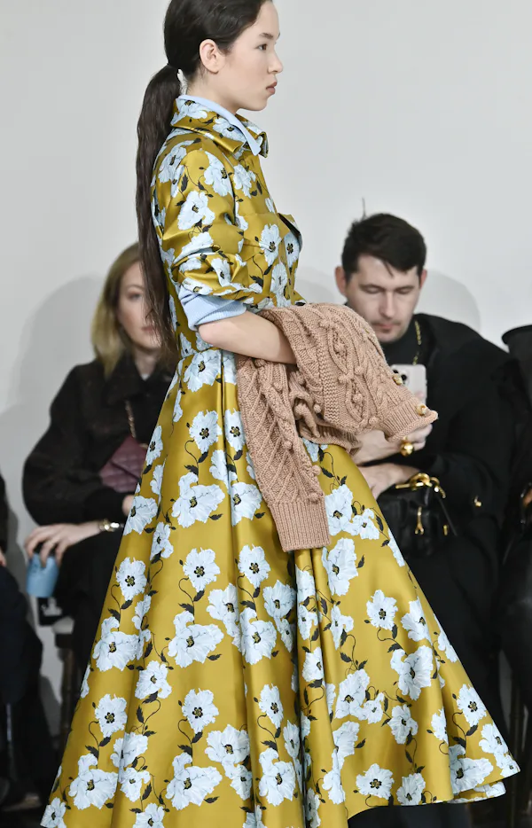 A model walks the runway at the Emilia Wickstead Ready to Wear Fall/Winter 2026-2027