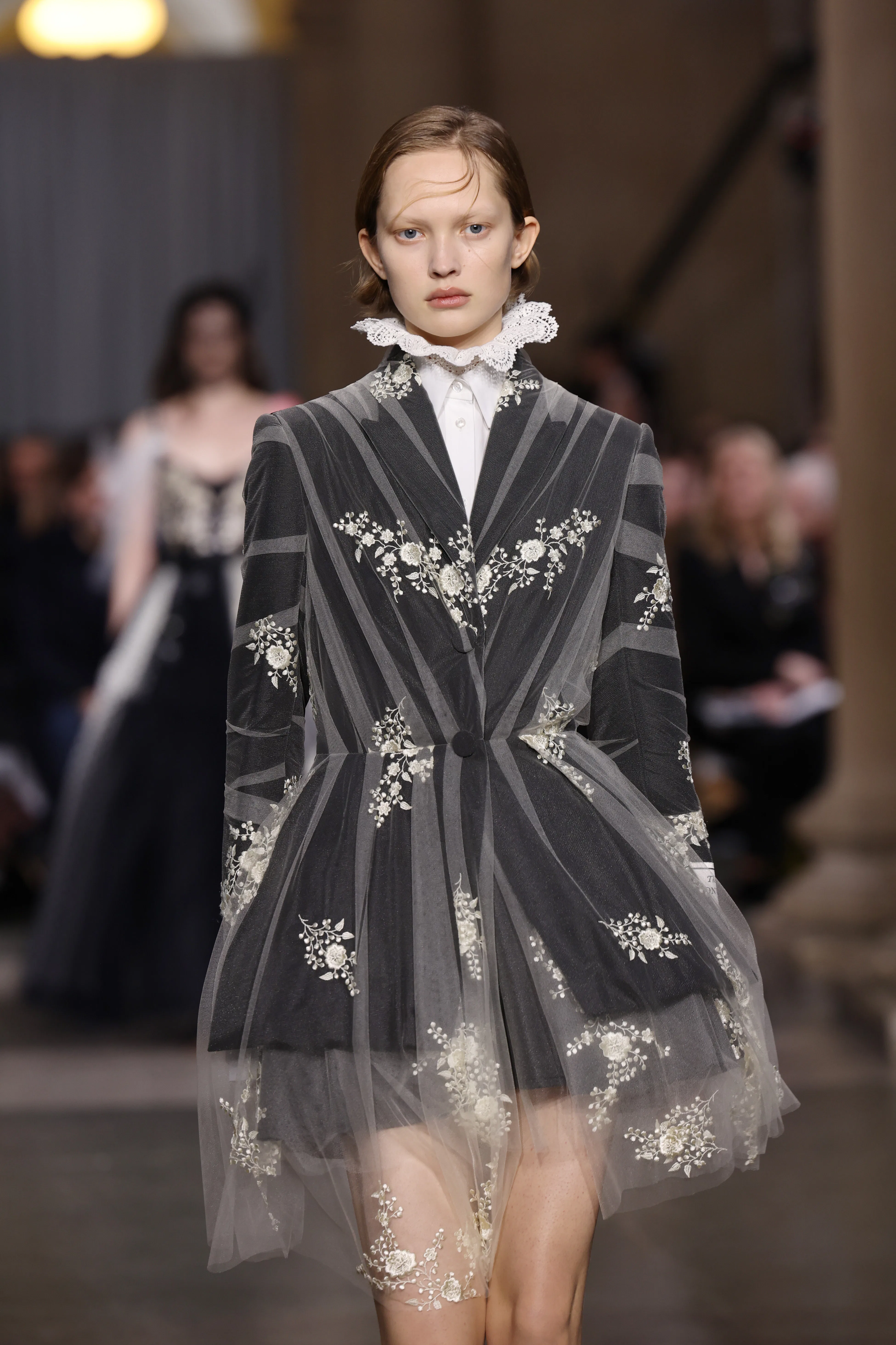A model walks the runway at the Erdem show during London Fashion Week February 2026 